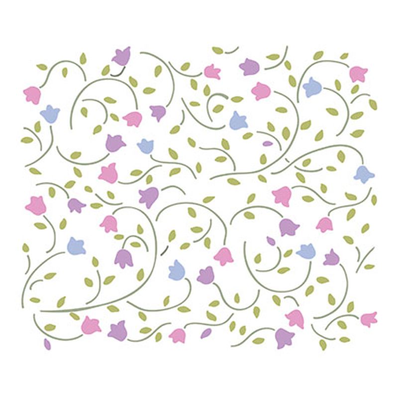 Stencil Especial Pintura Flores 21,1x17,2 Stm-027 - Litoarte