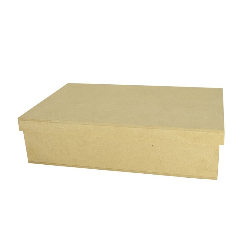 Caixa Retangular Tampa Sapato 25x16x5 Mdf Madeira
