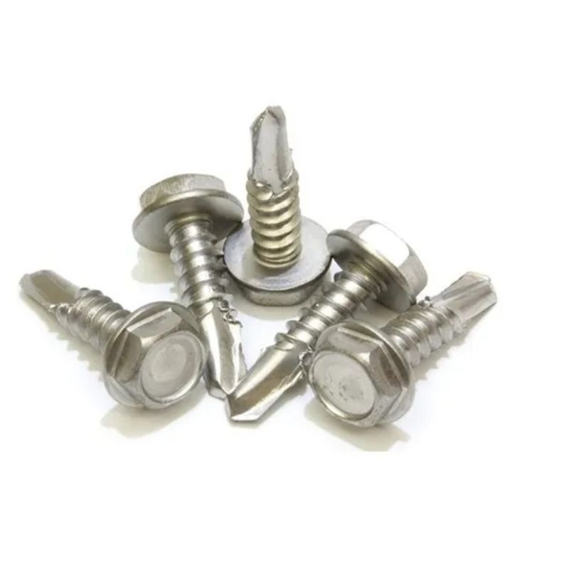 Pacote 250 Parafuso Brocante Sextavado 4,2 X 25 Zincado Jomarca