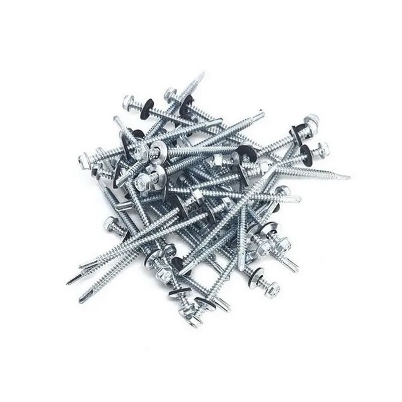 Caixa 100 Parafuso Auto Brocante Sextavado com Arruela 12 X 3.1/2 Jomarca