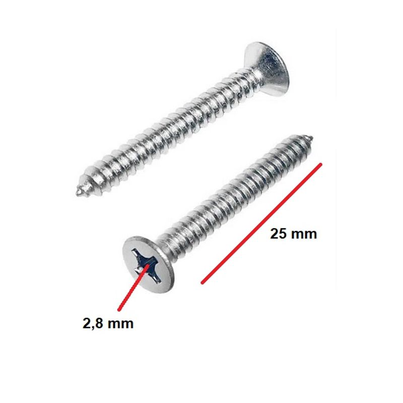 Parafuso Philips para Madeira Chata 2,8 X 25mm Zincado Jomarca
