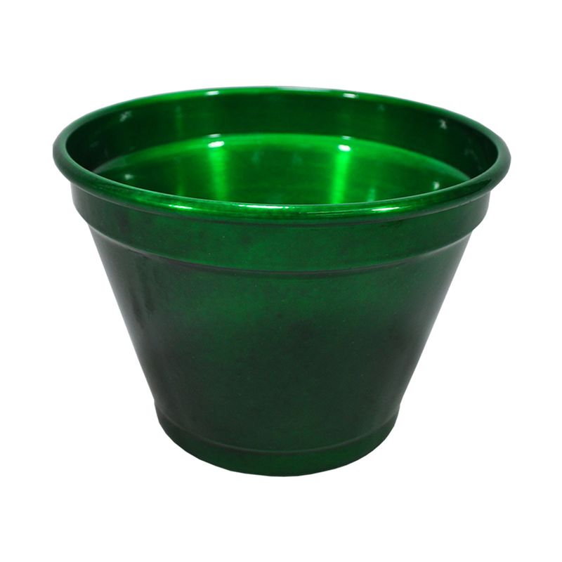Cachepot Crisântemo Decoração 12,5x17 Alumínio VERDE