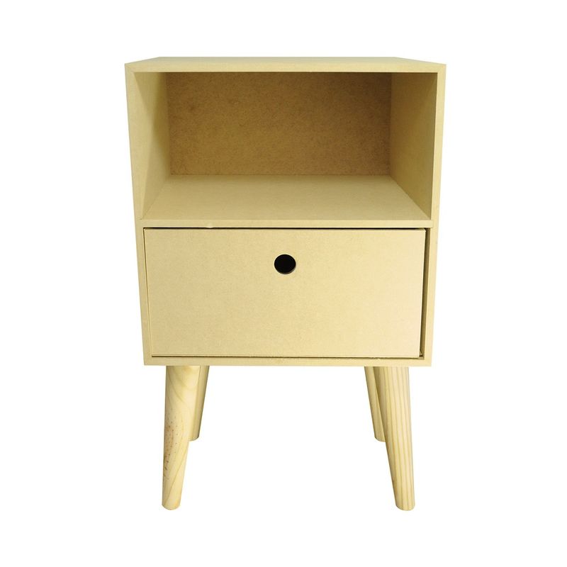 Mesinha Retro 1 Gaveta com Pé Palito 62x35x26 Mdf Madeira