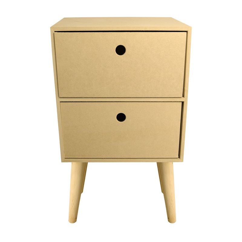 Mesinha Retro 2 Gaveta com Pé Palito 62x35x26 Mdf Madeira