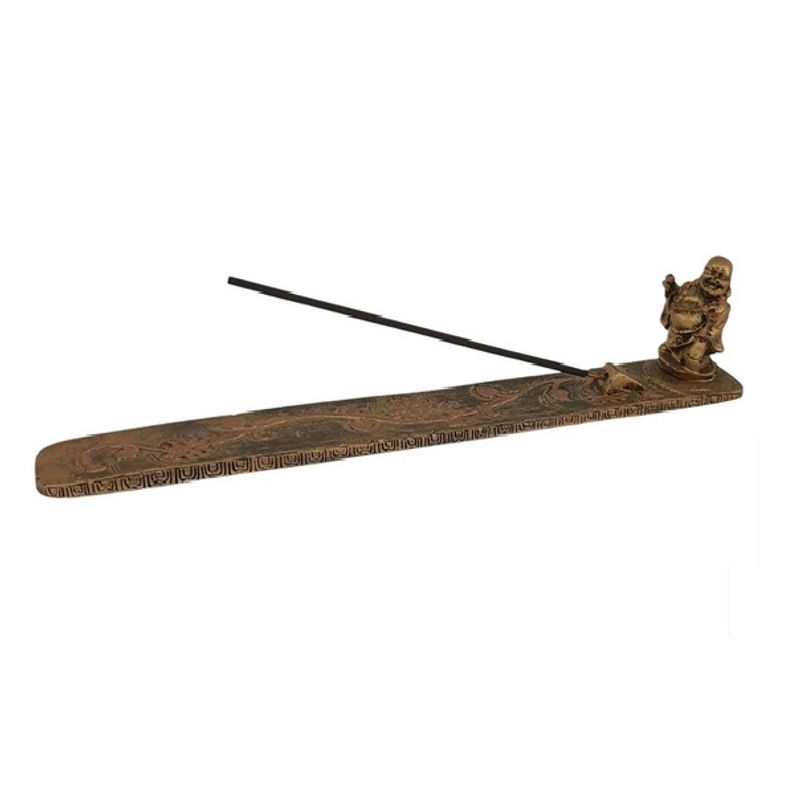 Incensário Barra Flor Buda Chinês Altíssima Qualidade Resina Decorada