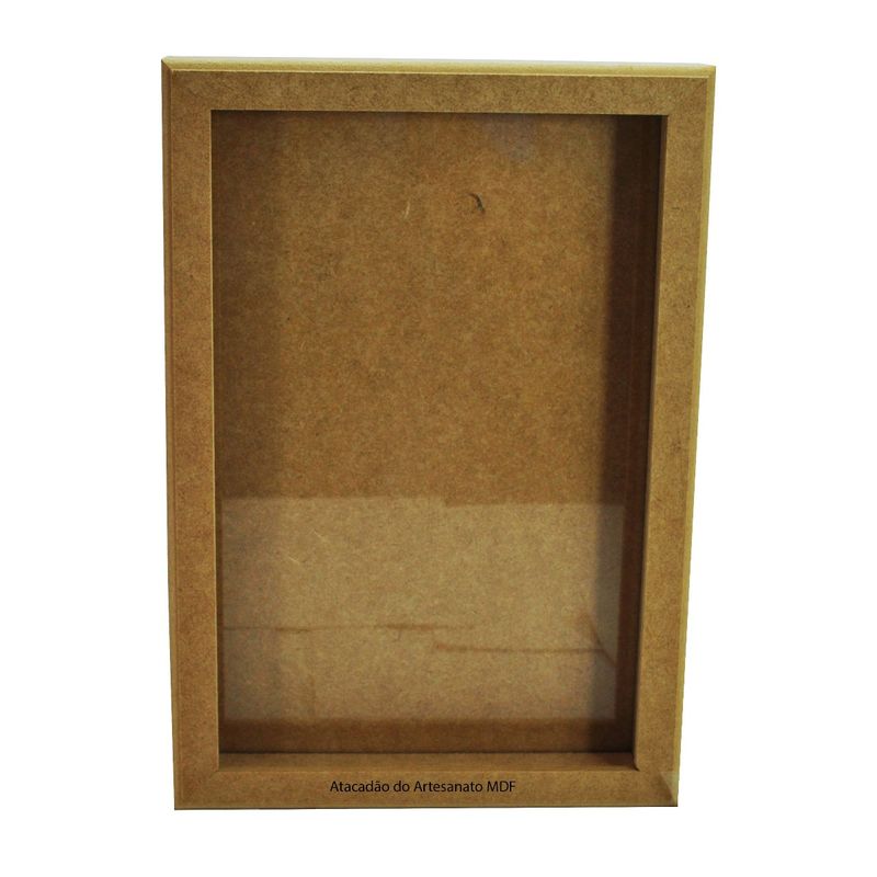 Quadro Scrapbook 31x21x4 com Vidro Mdf 6mm Madeira