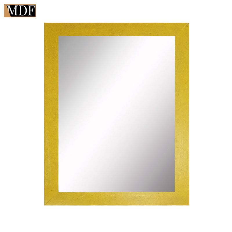 Espelho com Moldura Multiuso 26x36 Mdf Madeira Decorada AMARELO RUSTICO