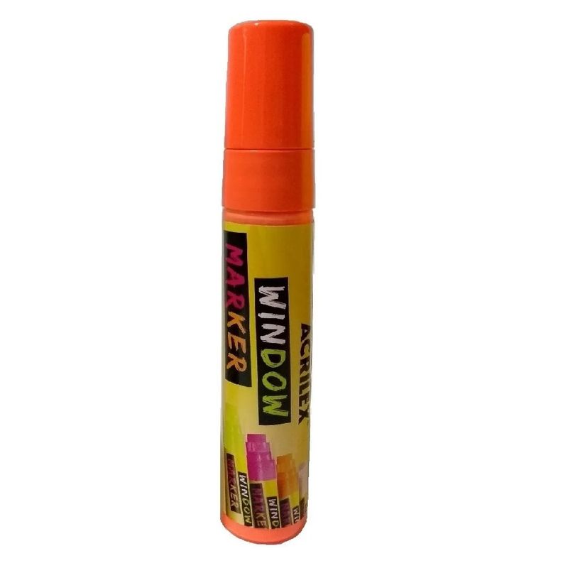 Caneta Marcadora Window Marker para Vidro Vitrine Acrilex LARANJA