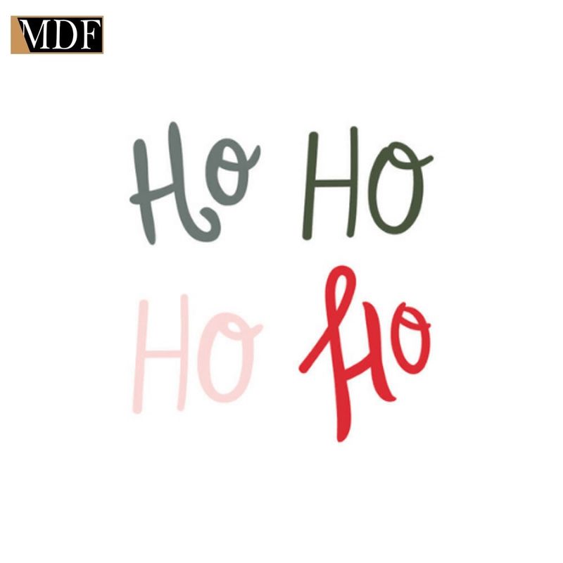 Aplique Decoupage em Mdf Natal Ho Ho Ho 3cm Apmn3-001 Litoarte
