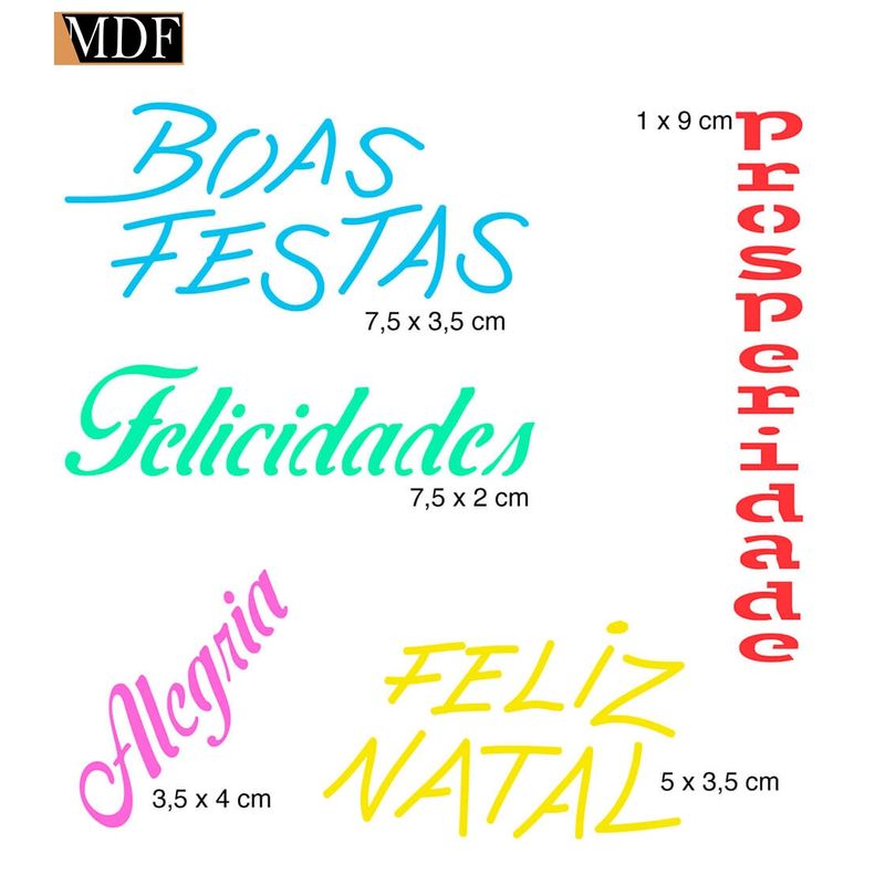 Stencil Pintura Feliz Natal Alegria e Felicidade Stnx-030 10x10 Litoarte