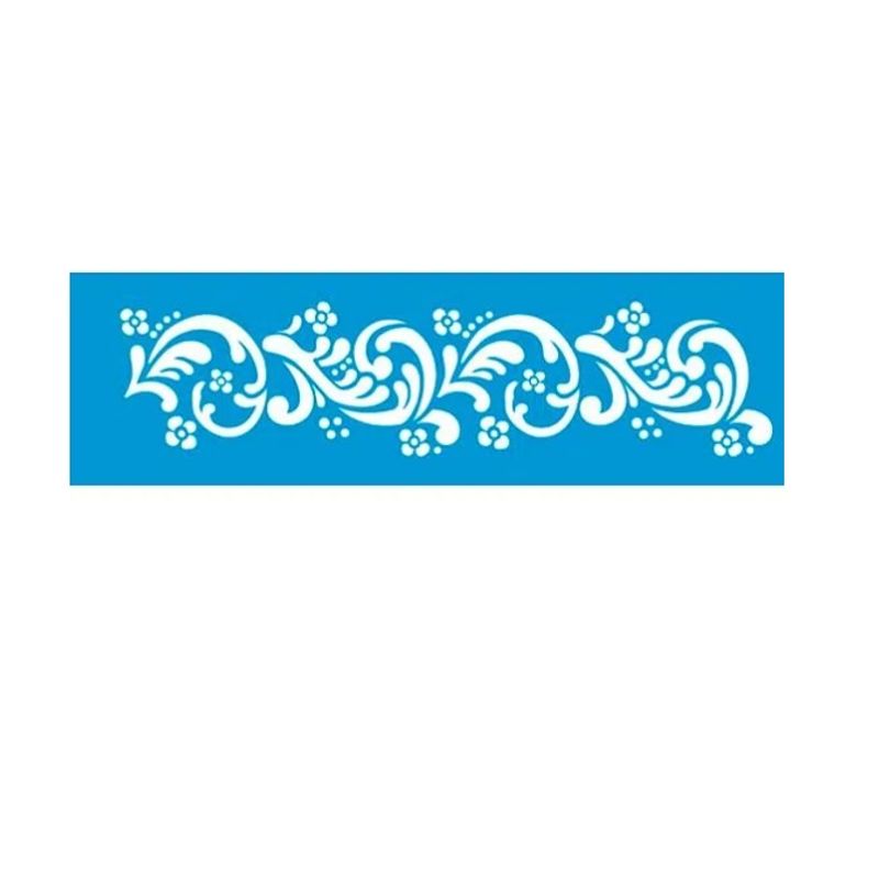 Stencil Pintura 8,4x28,5 Arabesco Flor Ste-140 - Litoarte