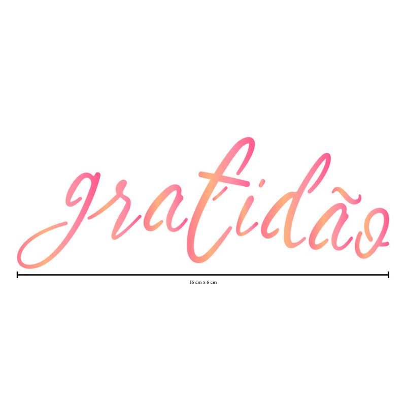 Stencil Pintura Simples Gratidão 17x6,5 Stp-159 Litoarte