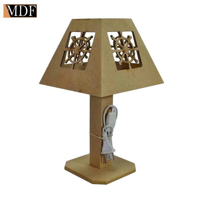 Abajur Bebê Marinheiro 3d Bivolt 37x21x21 Mdf Madeira