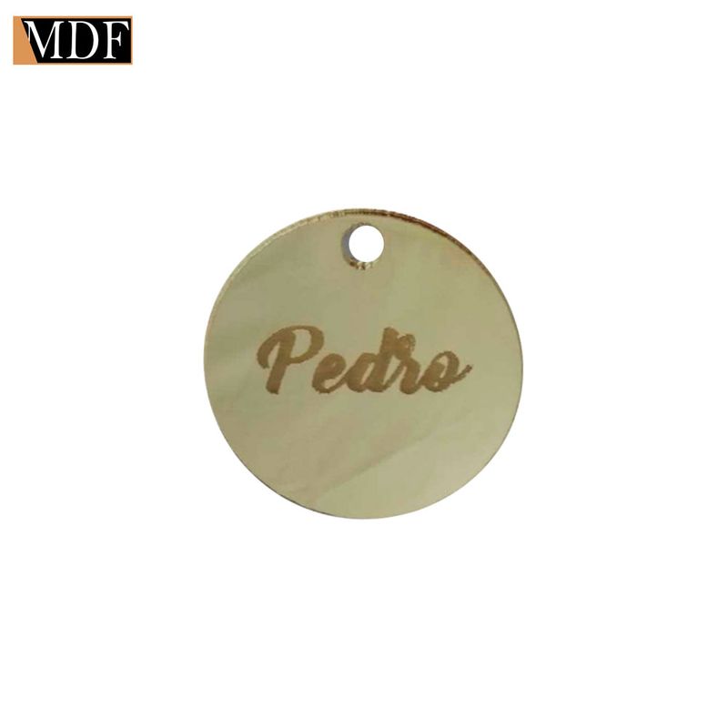 Kit 50 Chaveiro Personalizado em Acrilico 4cm Brinde Logo Diversas Cores DOURADO