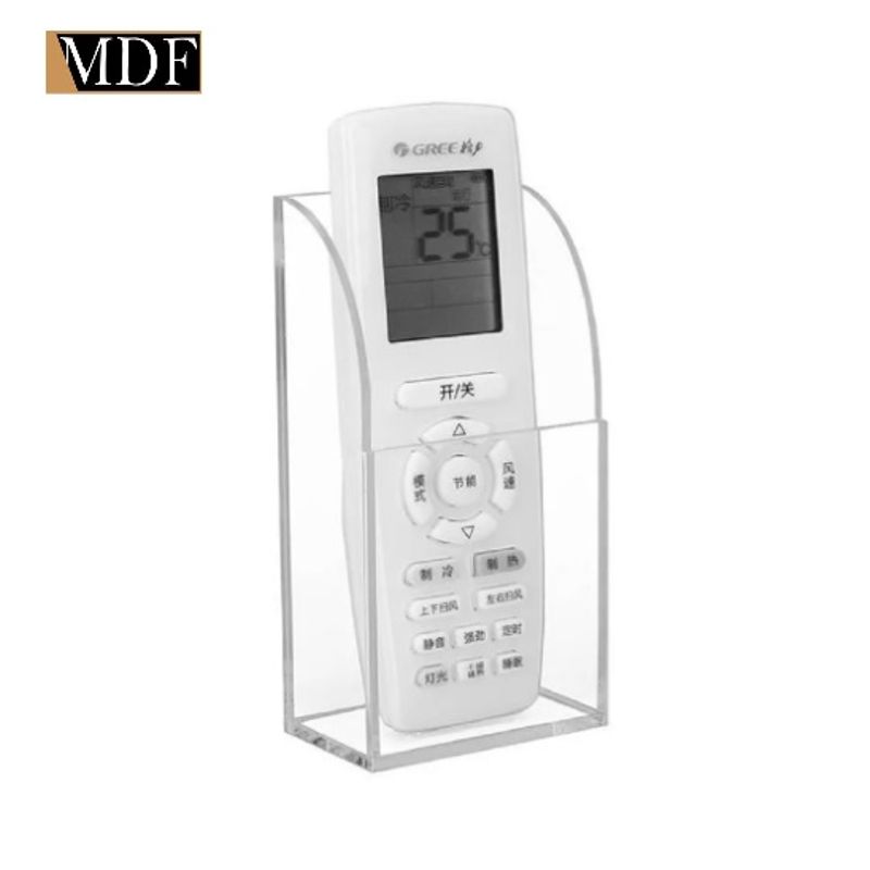 Porta Controle em Acrilico Parede ou Mesa com 1 Divisória 7x4x14 Colorido CRISTAL