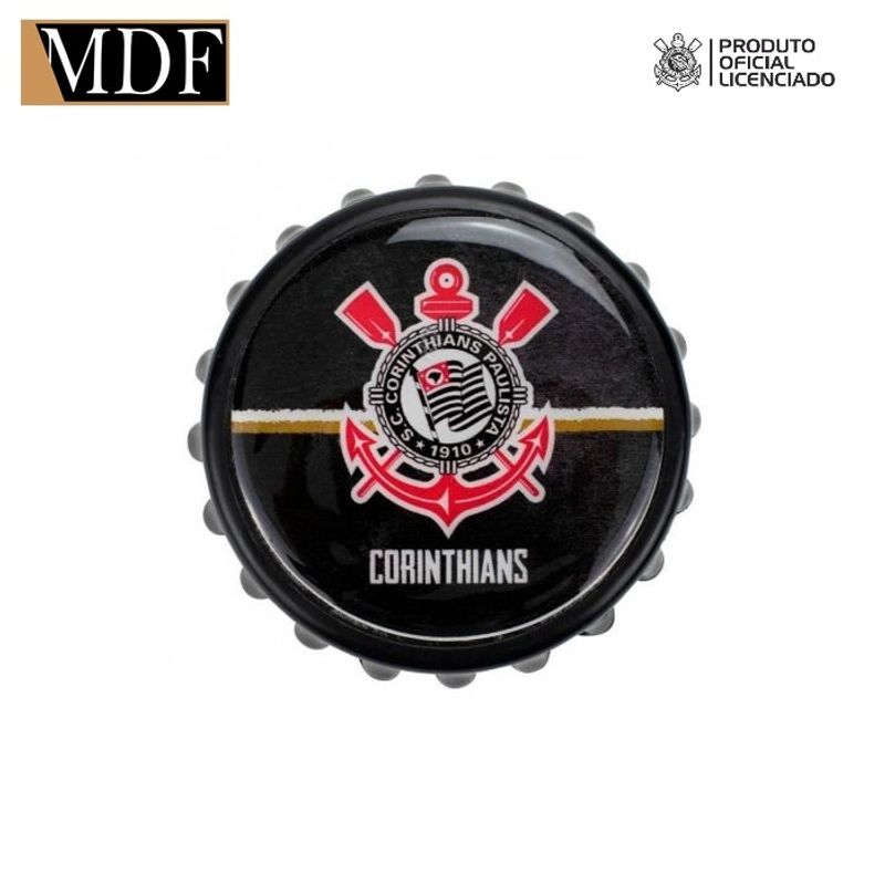 Abridor de Garrafas Tampão 3d Oficial Corinthians