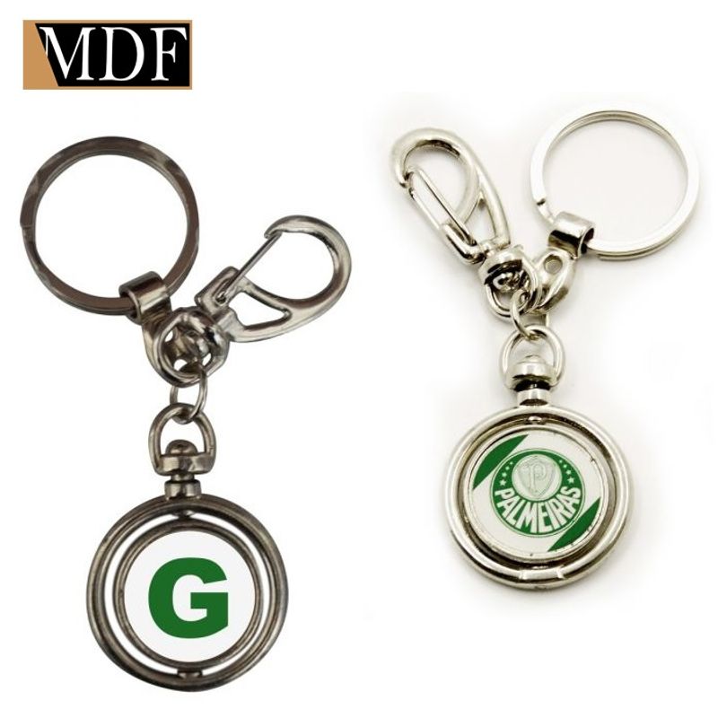 Chaveiro Giratório com Letra e Simbolo do Palmeiras Produto Oficial LETRA G