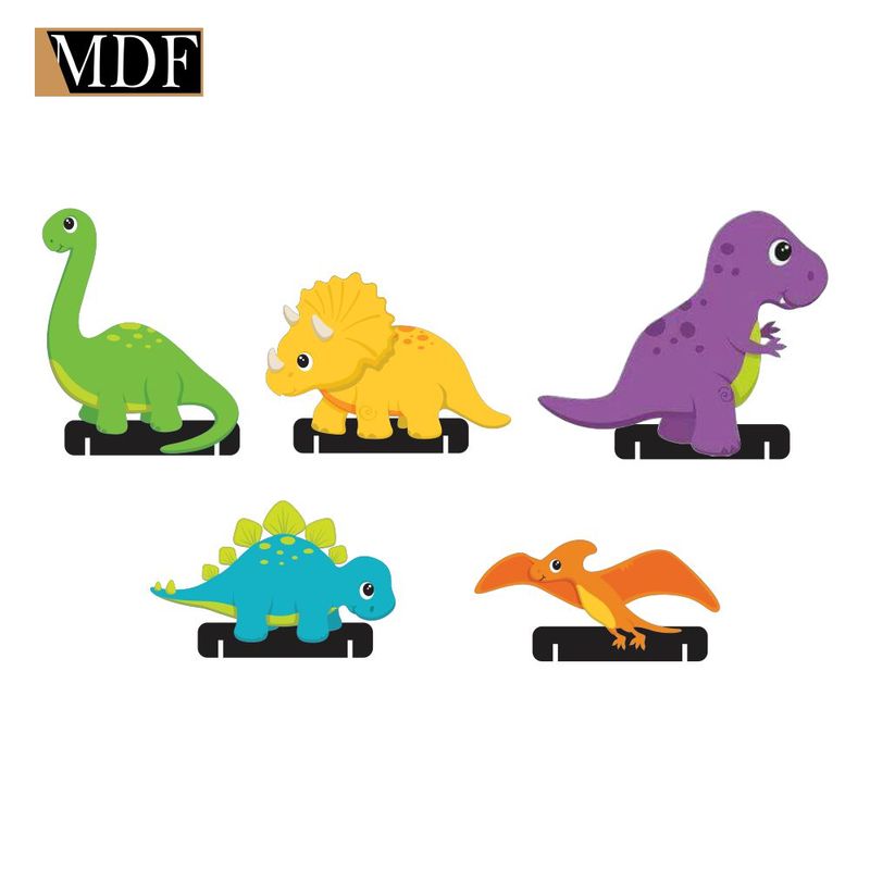 Totens de Mesa Dinossauro Baby Kit com 5 Displays Aniversário Mdf Adesivado