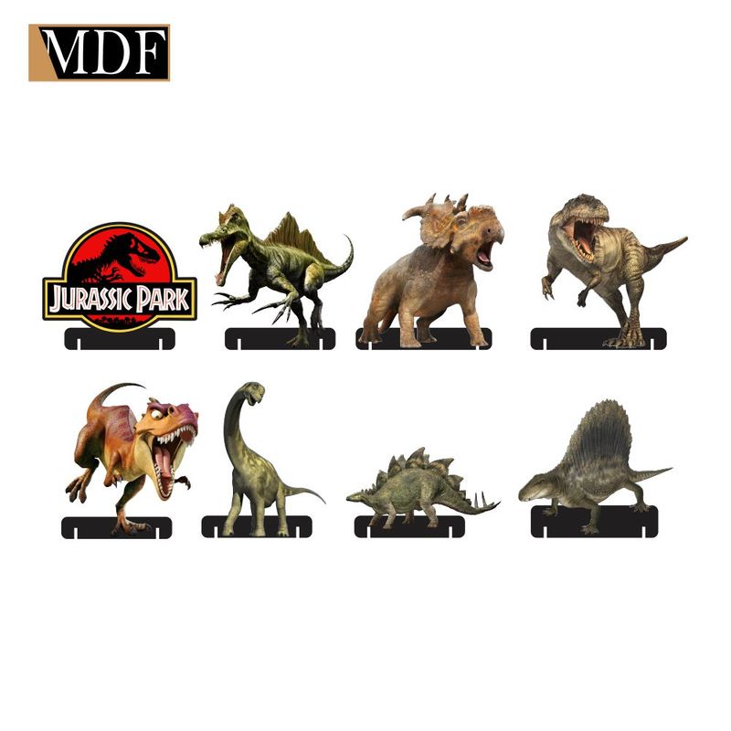 Totens de Mesa Dinossauro Kit com 8 Displays Aniversário Mdf Adesivado
