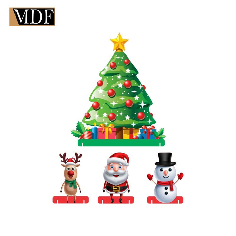 Totens de Mesa Decoração Natal Kit com 4 Displays Mdf Adesivado