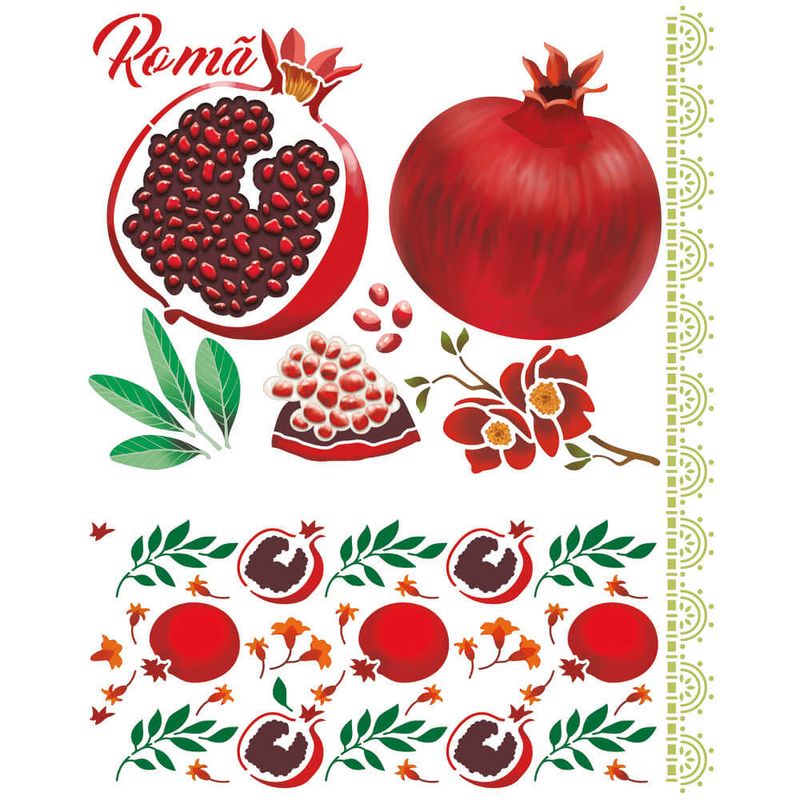 Stencil Pintura Fruta Roma Str-240 20x25 Litoarte