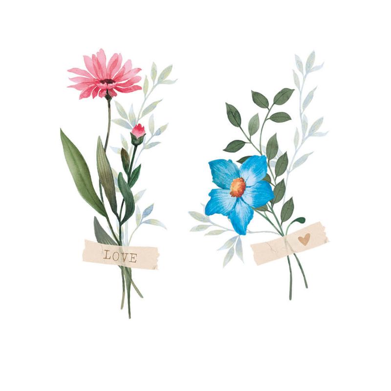 Aplique Decoupage Coleção Flores do Campo Apm4-484 em Papel e Mdf 4cm Litoarte