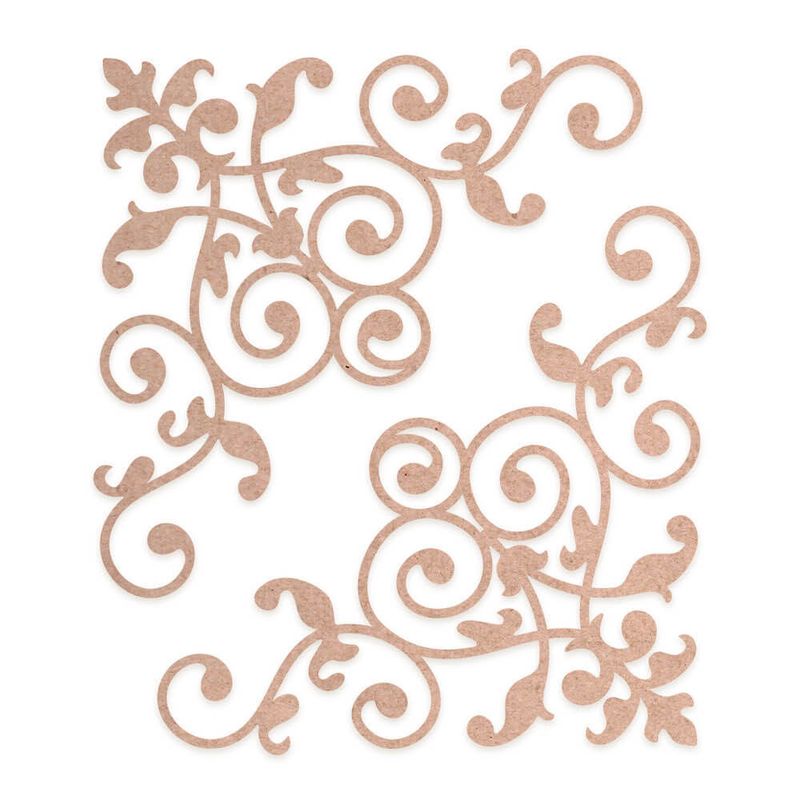 Aplique em Papel Cardboard Moldura Cartoneira Arabesco Cbl-003 7,5x8,5cm Litoarte