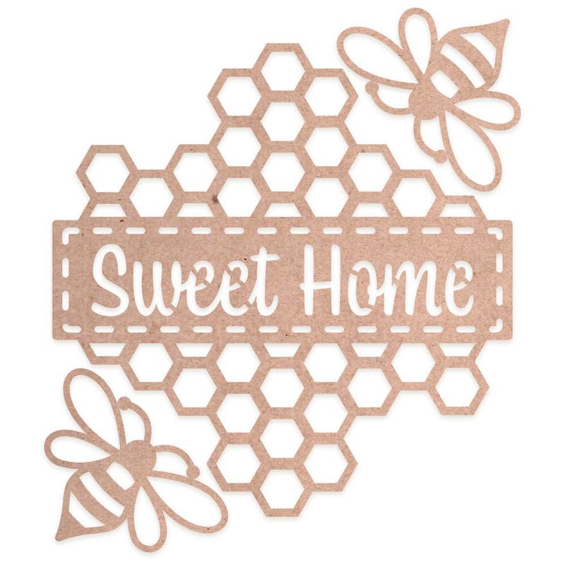 Aplique em Papel Cardboard Favo Sweet Mel Cbl-006 7,5x8,5cm Litoarte