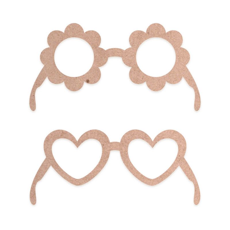 Aplique em Papel Cardboard Óculos Cbl-018 7,5x8,5cm Litoarte