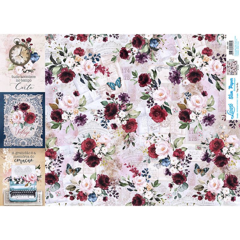 Slim Paper Decoupage Spl-069 Estampas Vintage 47,3x33,8cm Litoarte