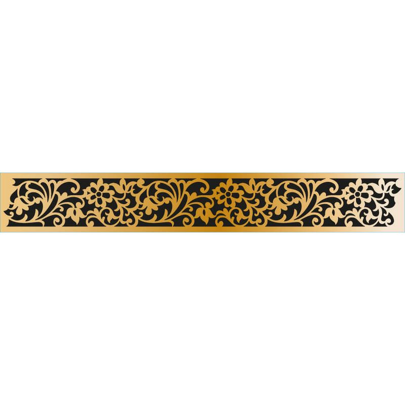 Stencil Pintura Vintage Arabesco Florido Stb-052 28x4cm Litoarte
