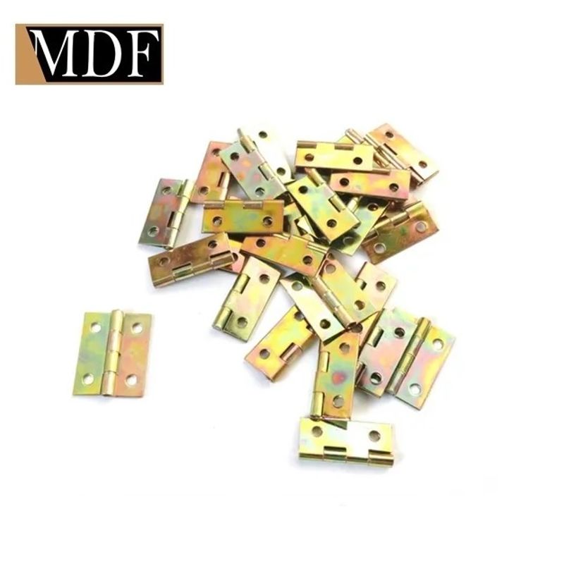 Pacote 1000 Dobradiça Dourada para Caixa de Madeira 2x2,5cm Artesanato