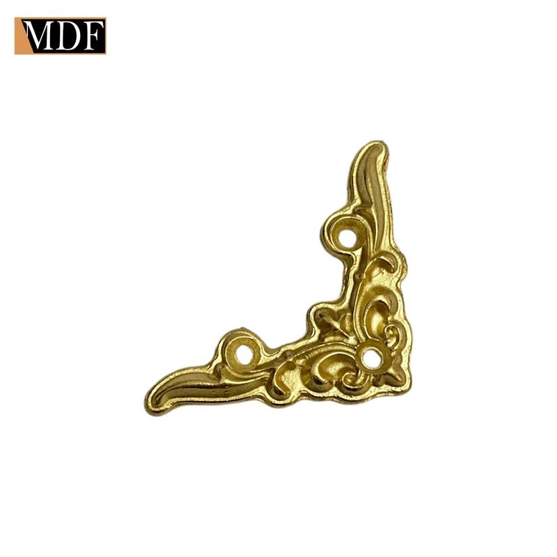 Pacote 6 Aplique Canto Arabesco 266zle Zamac Dourado