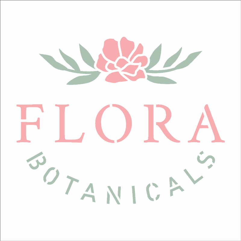 Stencil Pintura Palavras Flora Botanicals 3301 14x14 Opa