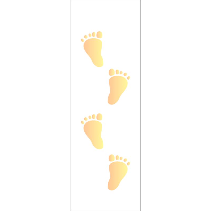 Stencil Simples Pegadas 42 10x30 Opa