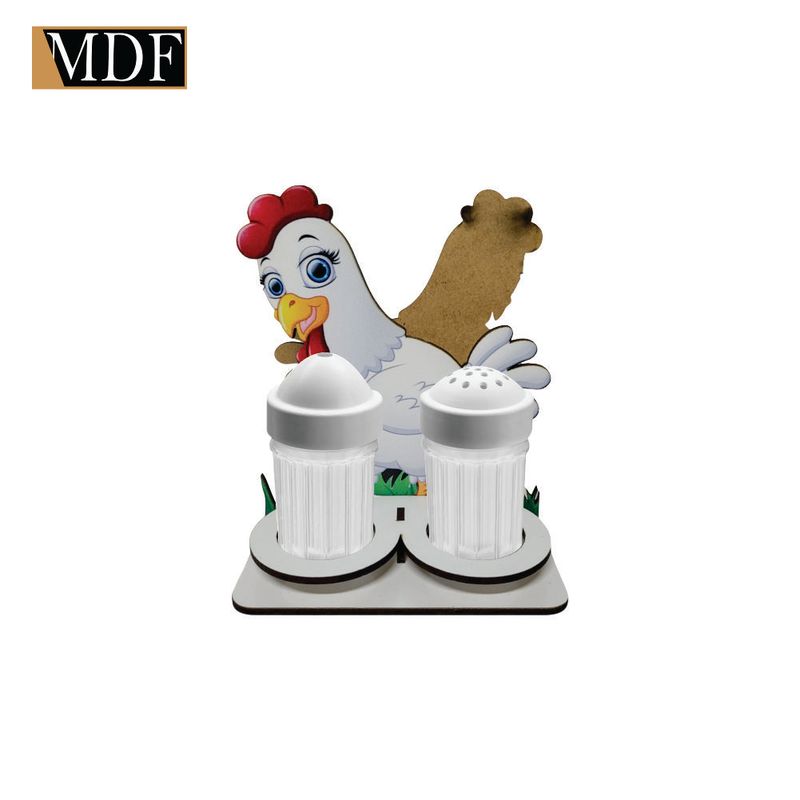 Porta Guardanapo Com Saleiro e Paliteiro Galinha Laser Mdf Madeira Adesivado Porta Guardanapo Com Saleiro e Paliteiro Galinha Laser Mdf Madeira Adesivado