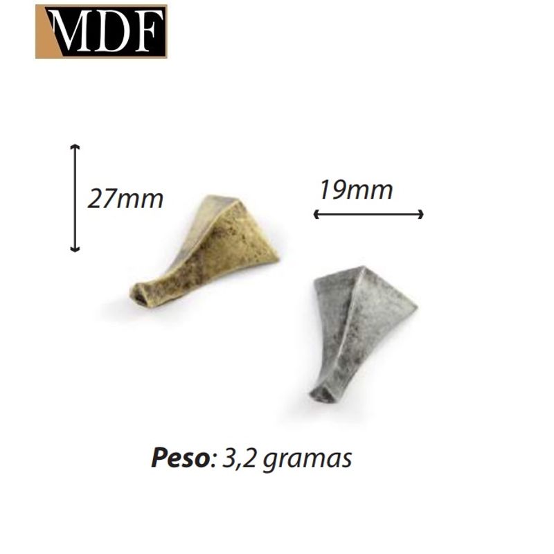 Pezinho Reto Liso 1,9 X 2,7cm Caixa e Bandeja Artesanato DOURADO