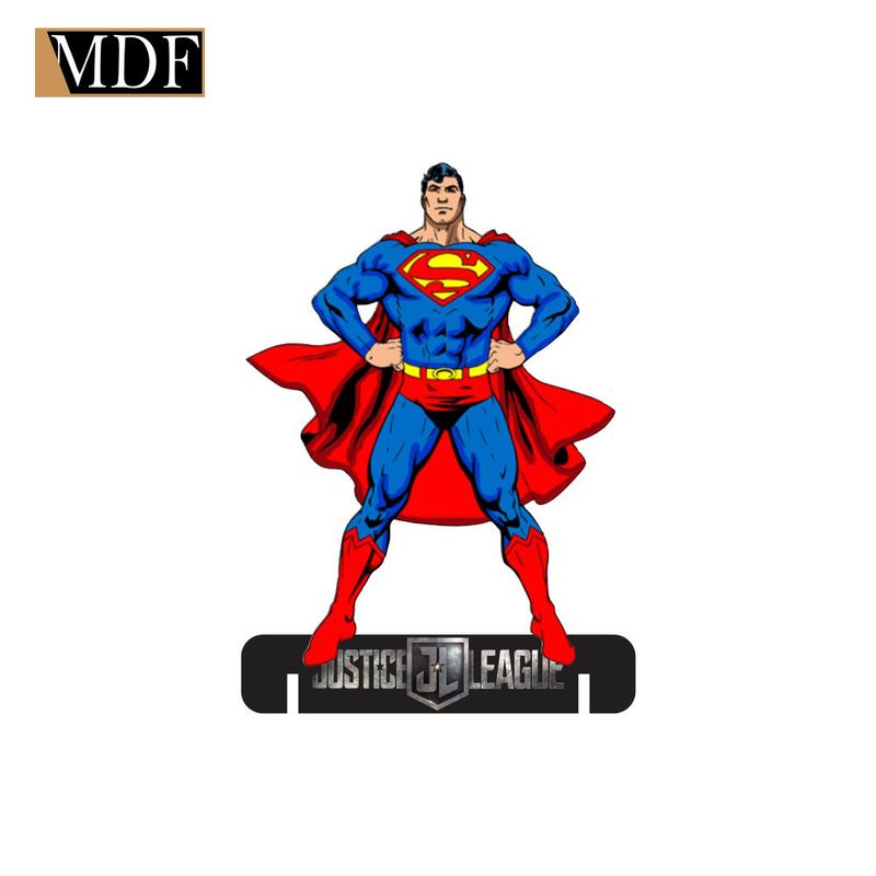 Totem de Mesa Super Heroi Feras da Justiça 12cm Displays Aniversário Mdf Adesivado