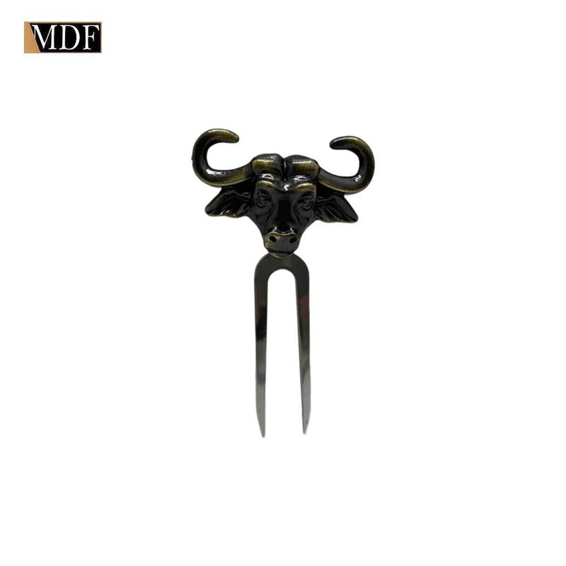 Espetinho Garfinho Petisco Bufalo Super Luxo Zamac OURO VELHO