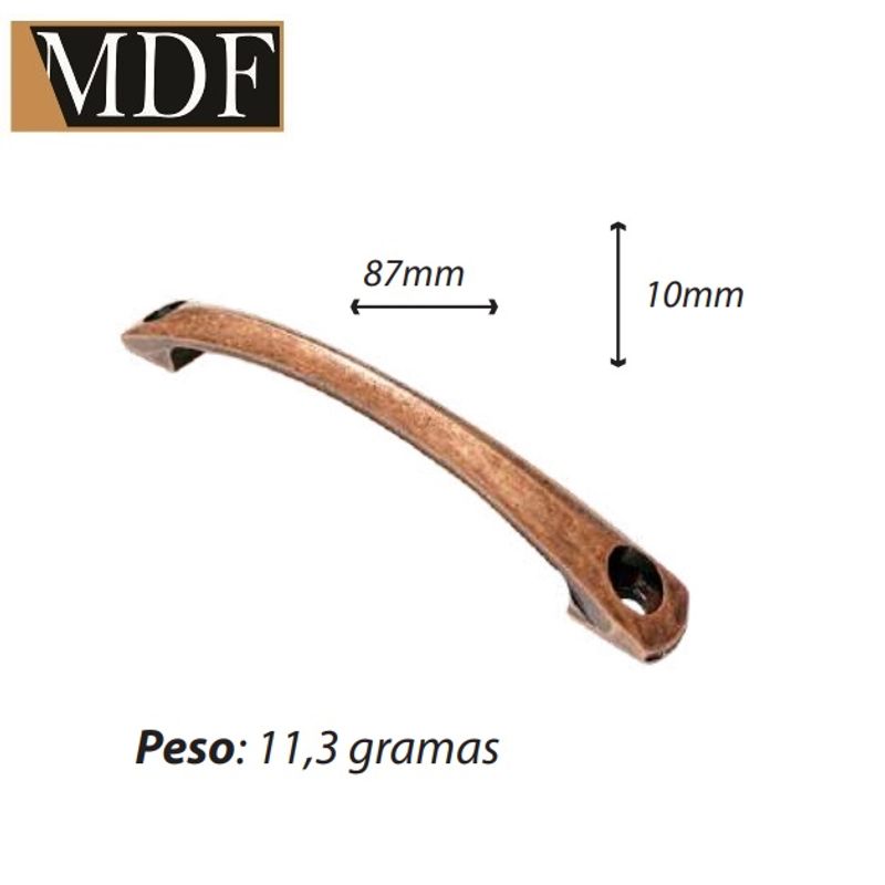 Puxador Liso 8,7 X 1cm Caixa e Bandeja Artesanato DOURADO