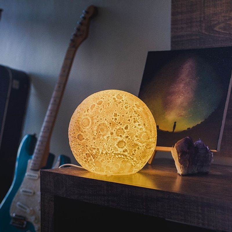 Luminária Abajur Bivolt Lua de Mesa