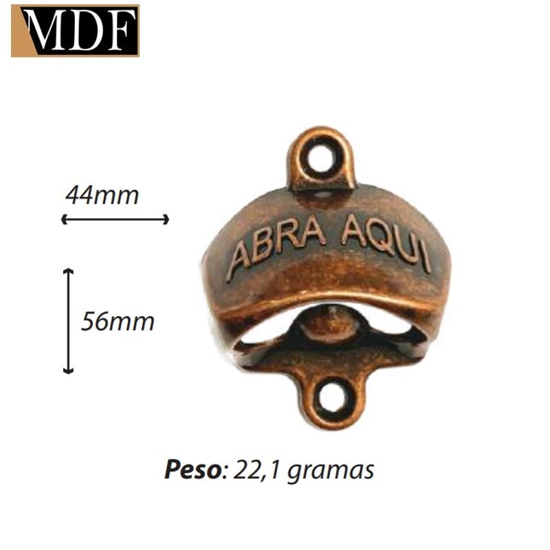Abridor de Garrafa Abra Aqui Acessório Decoração Churrasco OURO VELHO
