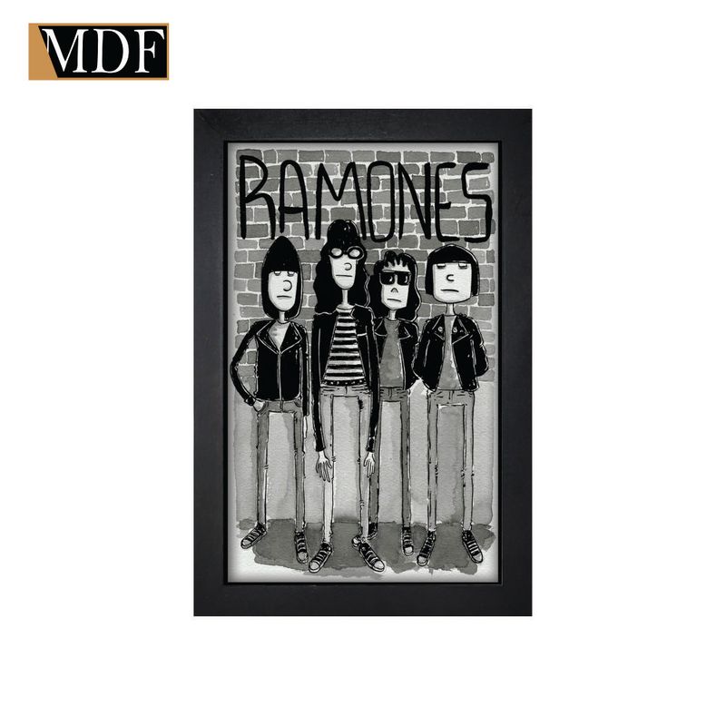 Quadro Decorativo Moldura Pintada Gel Musical 23 30x20 Mdf Adesivado