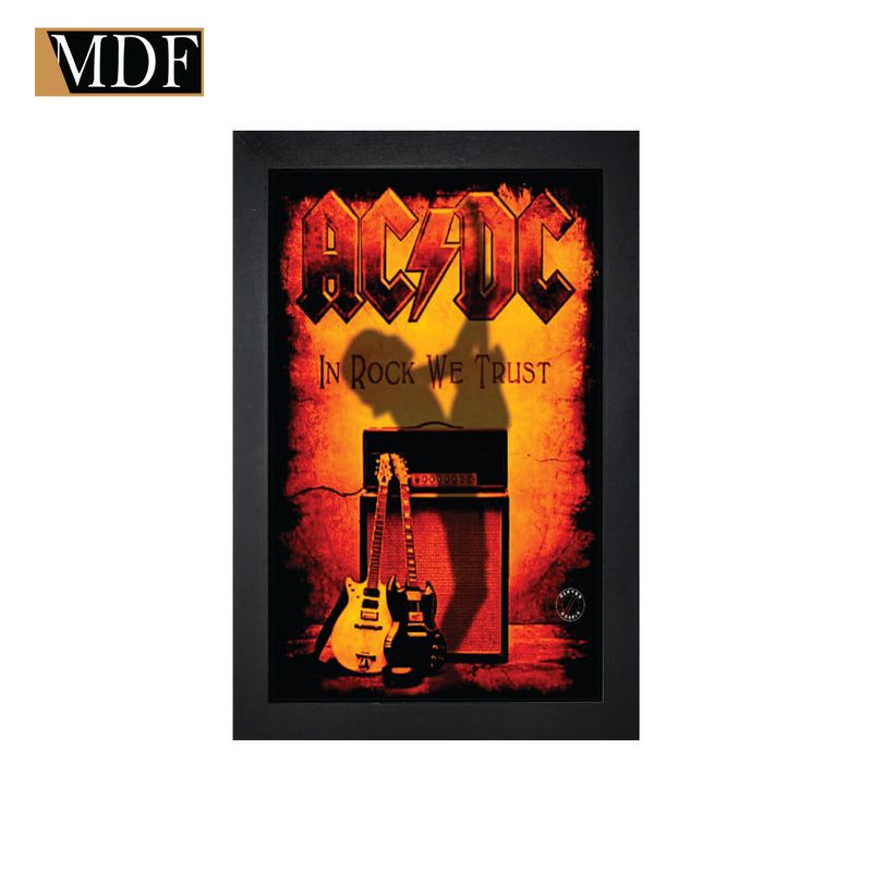 Quadro Decorativo Moldura Pintada Gel Musical 19 30x20 Mdf Adesivado