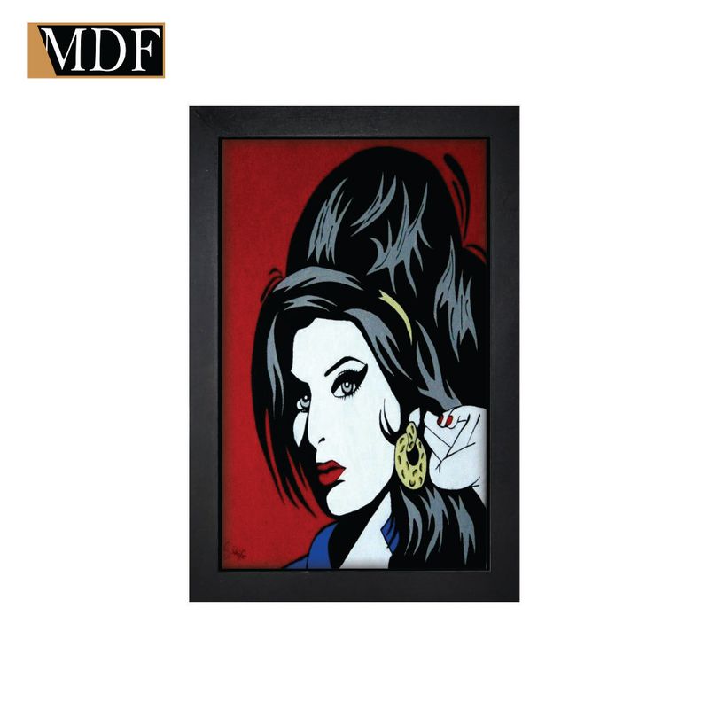 Quadro Decorativo Moldura Pintada Gel Musical 14 30x20 Mdf Adesivado