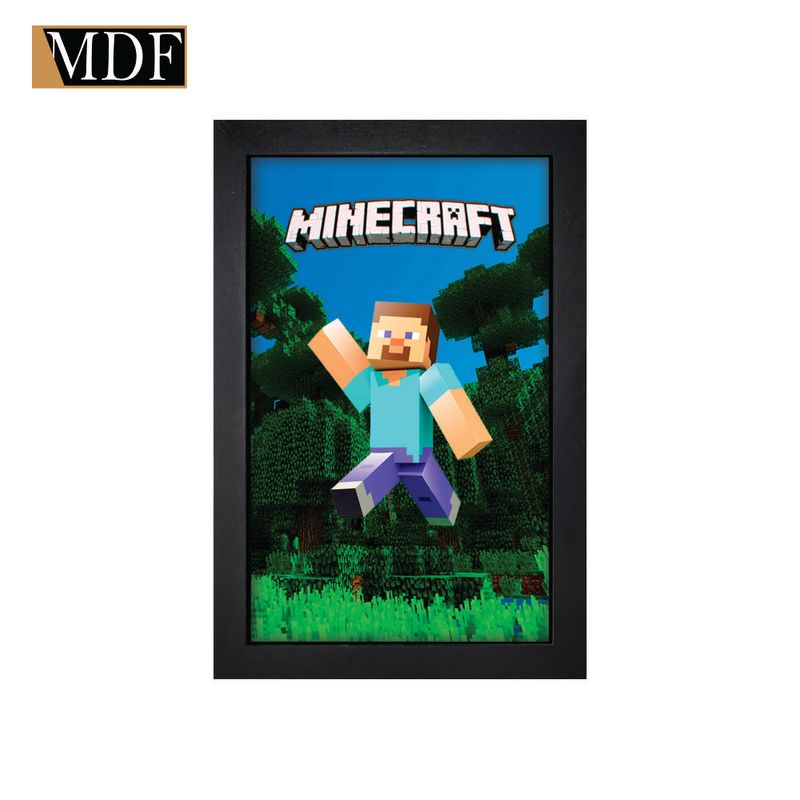 Quadro Decorativo Moldura Pintada Gel Videogame 2 30x20 Mdf Adesivado