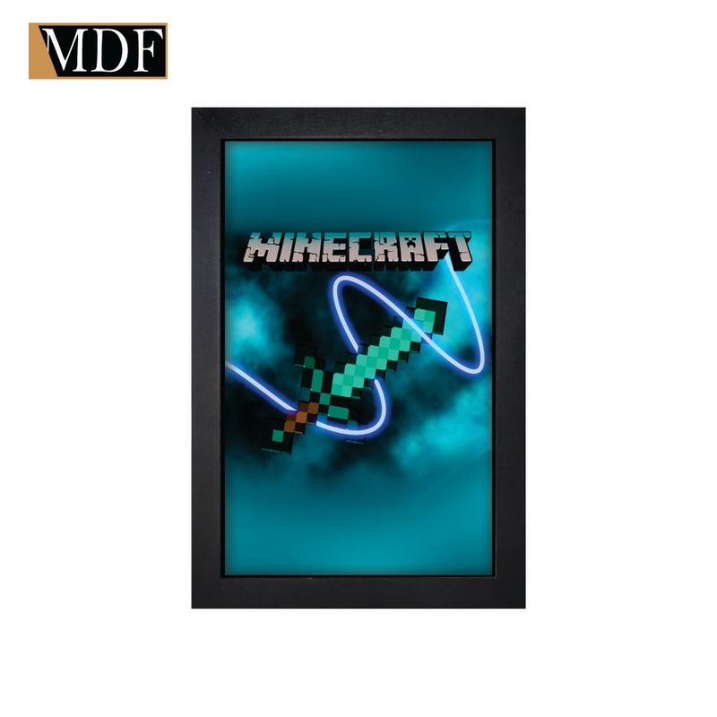 Quadro Decorativo Moldura Pintada Gel Videogame 3 30x20 Mdf Adesivado