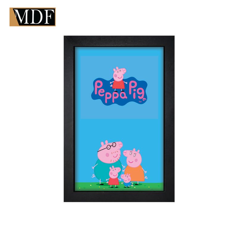 Quadro Decorativo Moldura Pintada Gel Desenho Infantil 30x20 Mdf Adesivado