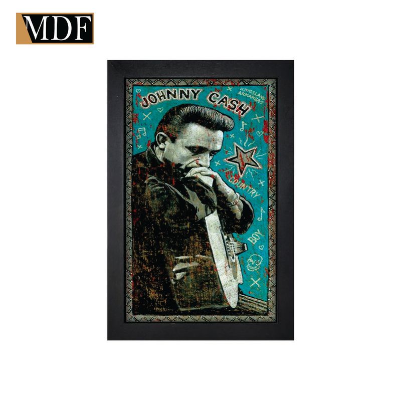 Quadro Decorativo Moldura Pintada Gel Musical 31 30x20 Mdf Adesivado