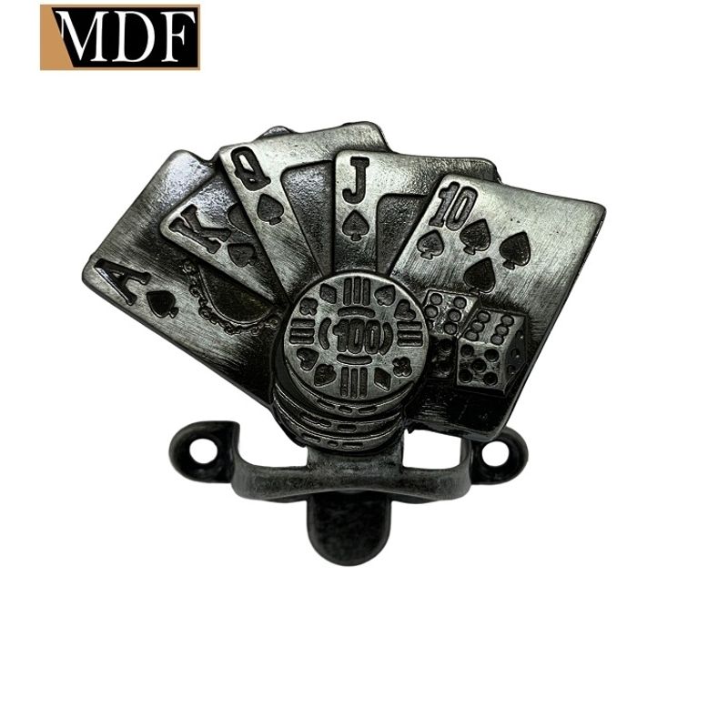 Kit 8 Abridor de Garrafa Baralho Poker Acessório Decoração Churrasco PRATA VELHO